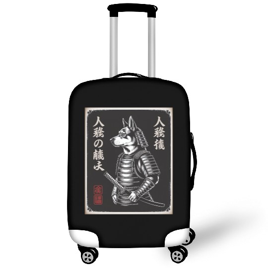 Dogs Samurai In Japanese Ukiyo-e Luggage Covers