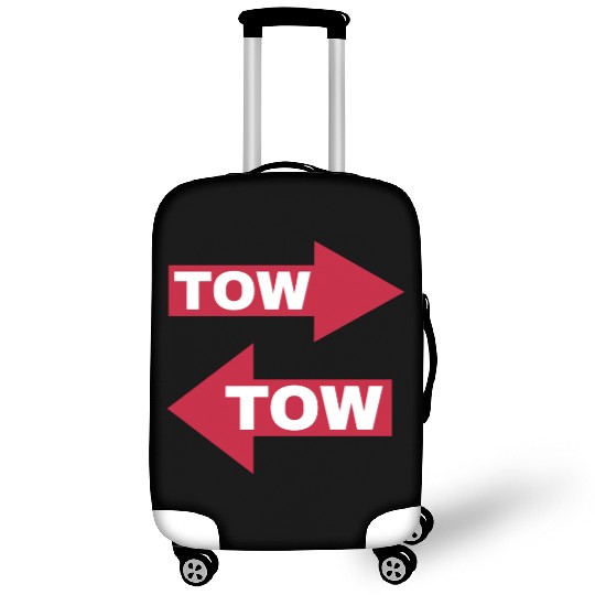tow arrow red moving automotive because racecar Luggage Covers