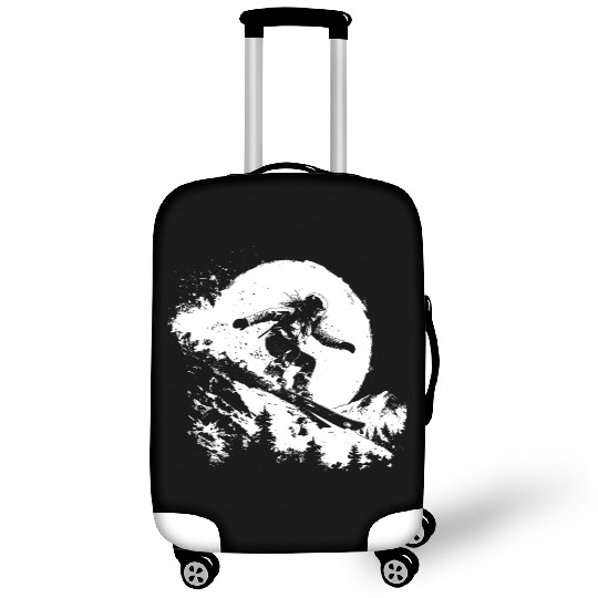 Snowboarding Girl Drawing Luggage Covers