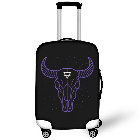 Earth Symbol Bull Skull | Mystic Minimal Art Luggage Covers
