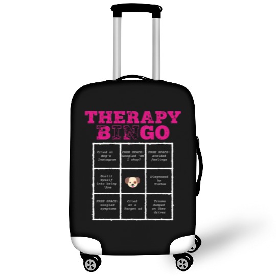 Therapy Bingo Card Luggage Covers Dark Humor Mental Healt