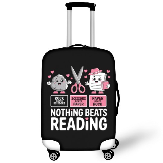 Rock Paper Scissors Nothing Beats Reading Luggage Covers