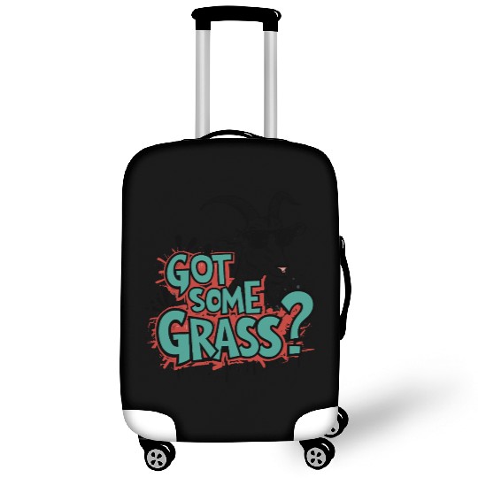 Goat Some Grass? Meme Goat Energy Luggage Covers