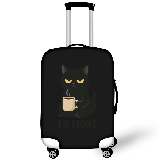 Grumpy Black Cat Coffee Lover – "EW, PEOPLE" Luggage Covers