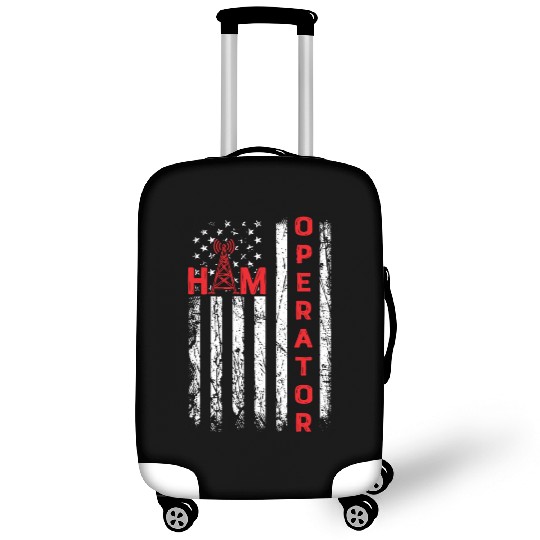 Ham radio usa flag for ham radio amateur operator Luggage Covers
