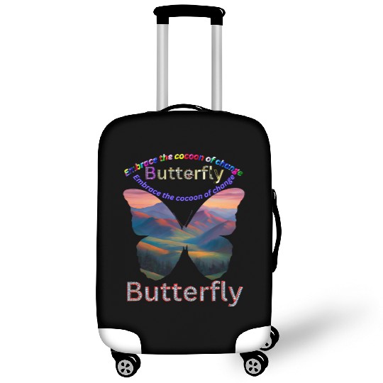 "Vibrant Butterfly 'Embrace Change' Luggage Covers
