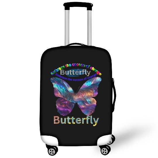"Vibrant Butterfly 'Embrace Change' Luggage Covers.