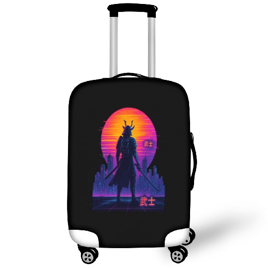 Neon Samurai - Cyberpunk Warrior Art Luggage Covers