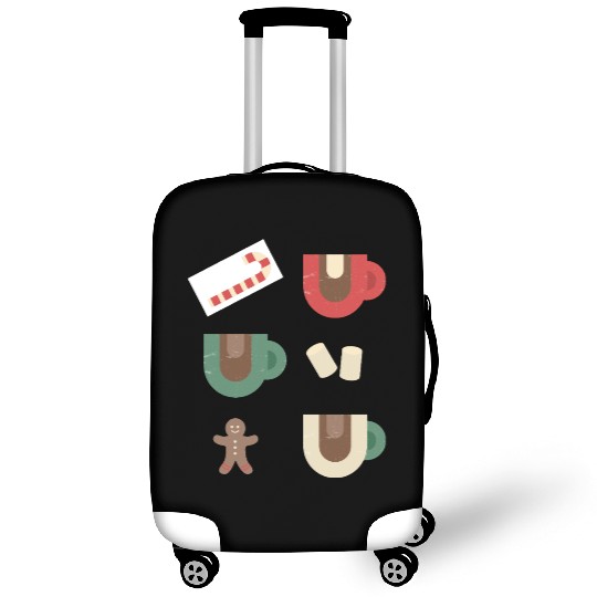 Cute Retro Hot Cocoa Christmas Mug Design Luggage Covers