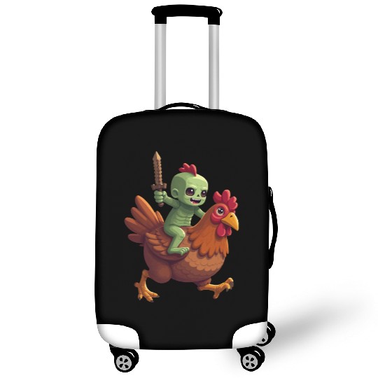 Zombie Chicken Jockey Luggage Covers