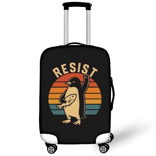 Funny Protest Against Tariffs Resist Penguin Luggage Covers