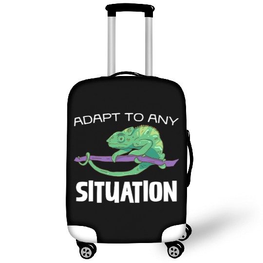 Adapt to Any Situation Chameleon Illustration Luggage Covers