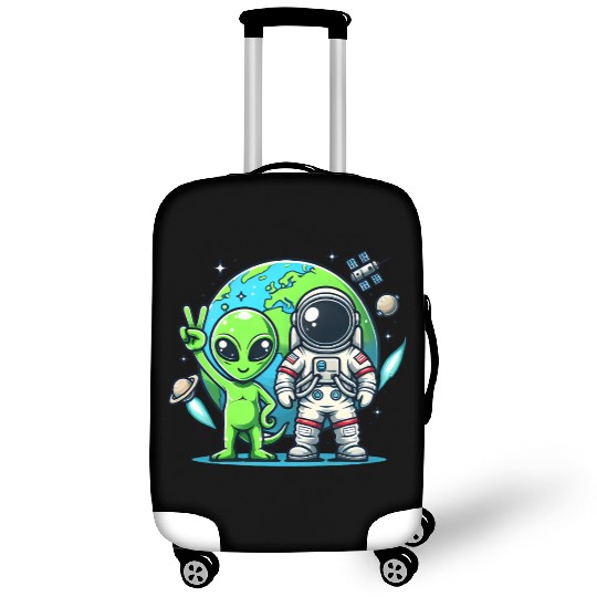 Alien Astronauts In Space Luggage Covers