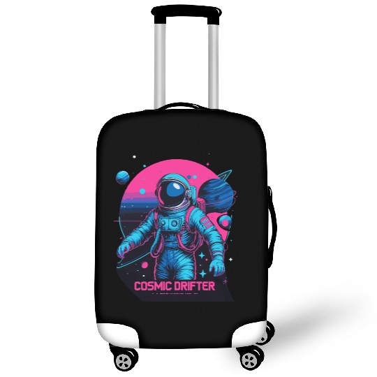 Cosmic Drifter Synthwave Luggage Covers