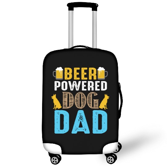 BEER Powered Dog DAD Luggage Covers