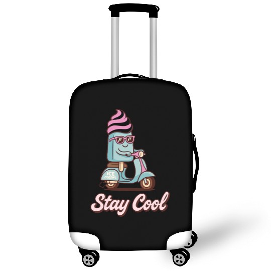 Stay Cool – Ice Cream on Scooter Luggage Covers