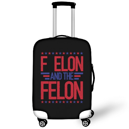 F Elon and the felon funny saying Anti Musk Luggage Covers