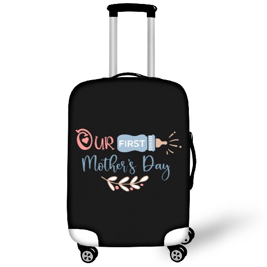 Our First Mother’s Day – Baby Bottle & Leaf Art Luggage Covers