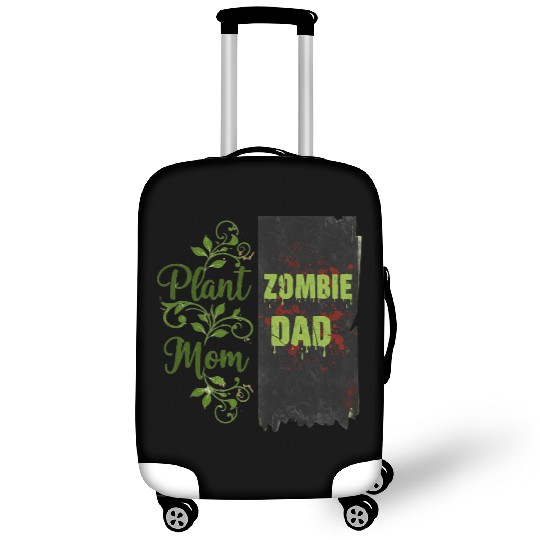 Plant Mom Zombie Dad Couple Design Luggage Covers