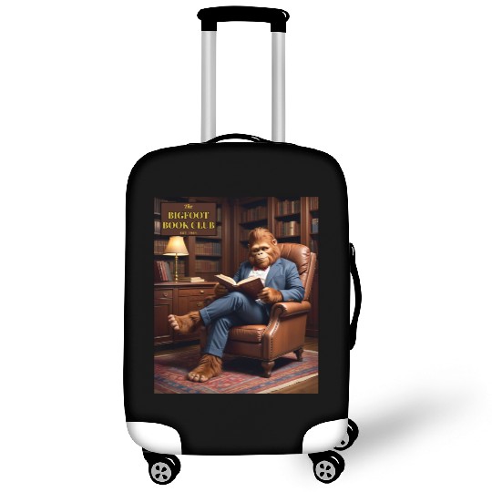 Bigfoot Book Club Sasquatch Reading in the Library Luggage Covers