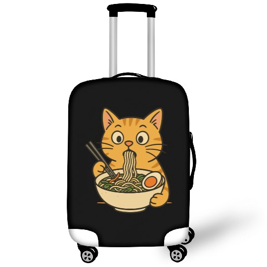Cat Eating Ramen Luggage Covers