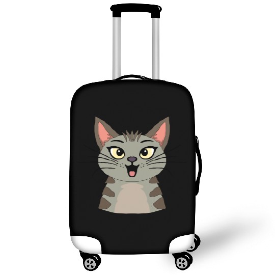 Surprised Striped Cat Luggage Covers