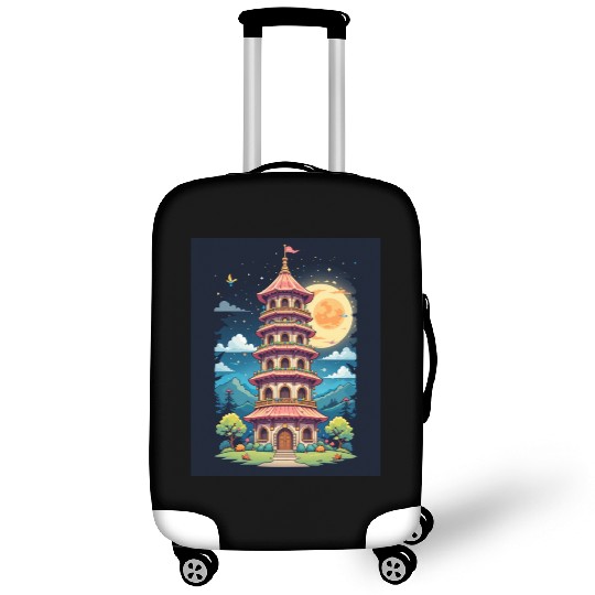 Twilight Temple Glow Luggage Covers