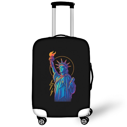 Statue of Liberty Neon Luggage Covers Design