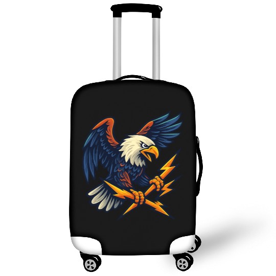 Bald Eagle with Lightning Bolts Luggage Covers Design