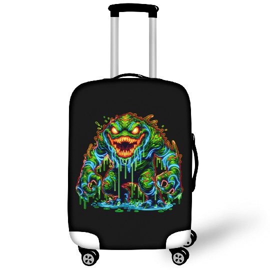 Neon Swamp Beast – Toxic Terror Luggage Covers