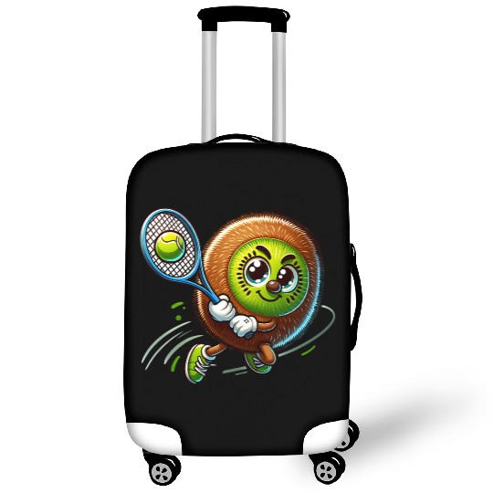 Kiwi Tennis Star – Furry Fruit Champion on Court Luggage Covers