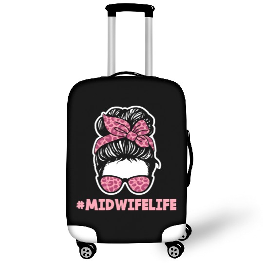 Midwife Life Leopard Print Style Luggage Covers