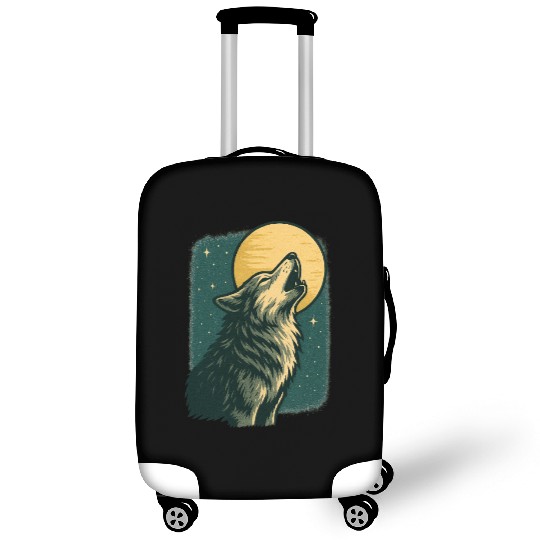Lone wolf howl at the moon Luggage Covers