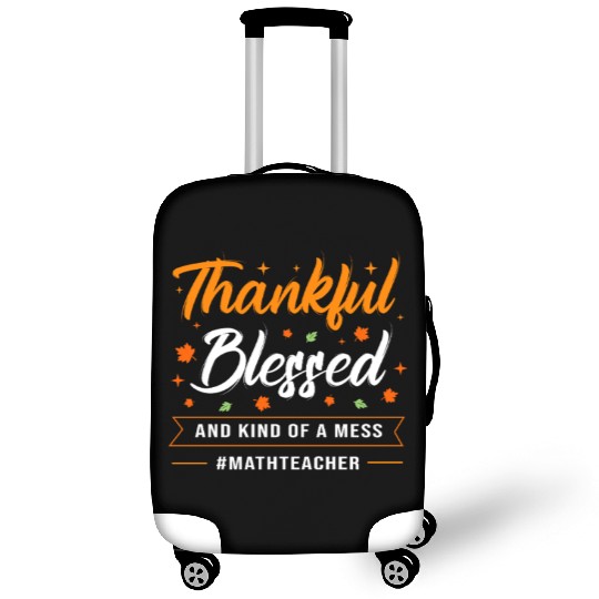Thanksgiving Teacher Math Teacher Luggage Covers