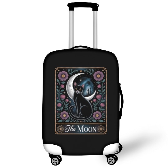 The Moon Tarot Cat Card Art Luggage Covers