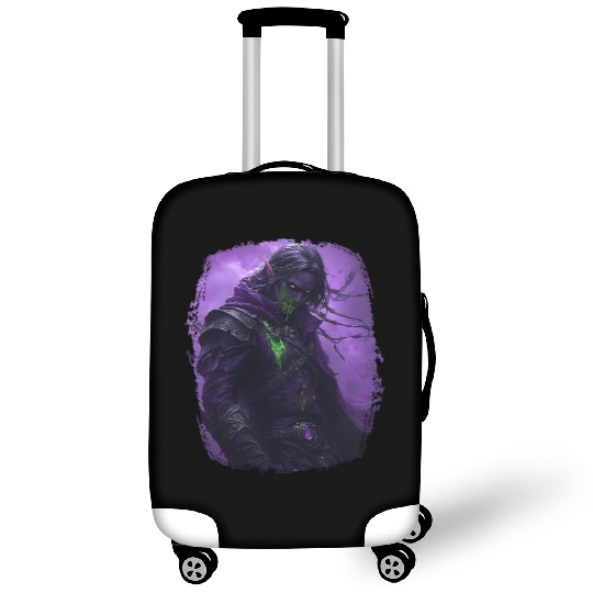Dark Elf with Poison Magic and Purple Shadow Power Luggage Covers