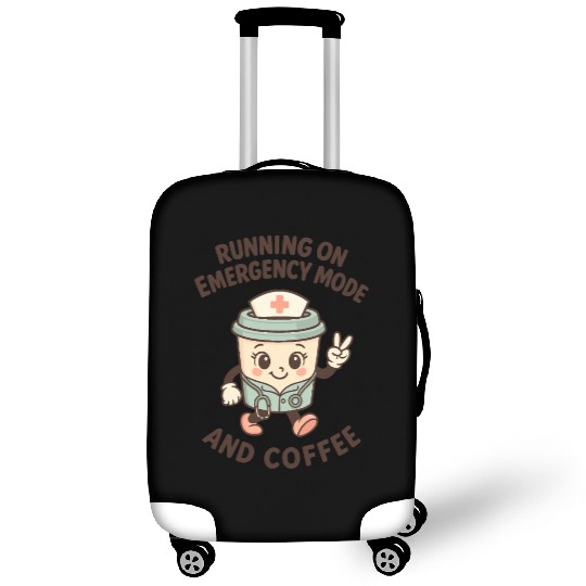 Emergency Mode Active – Fueled by Coffee Luggage Covers