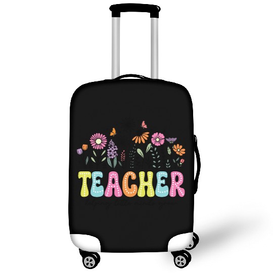 Teacher Flower Floral Dalmatian Dots Luggage Covers
