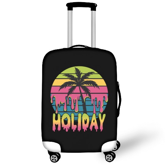 Vibrant Tropical Holiday Vibes With Sunset and Luggage Covers