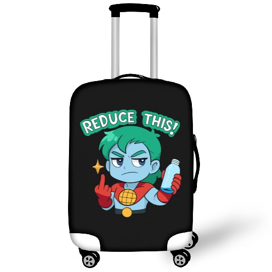 Chibi Style Captain Planet Reduce This!Design Luggage Covers