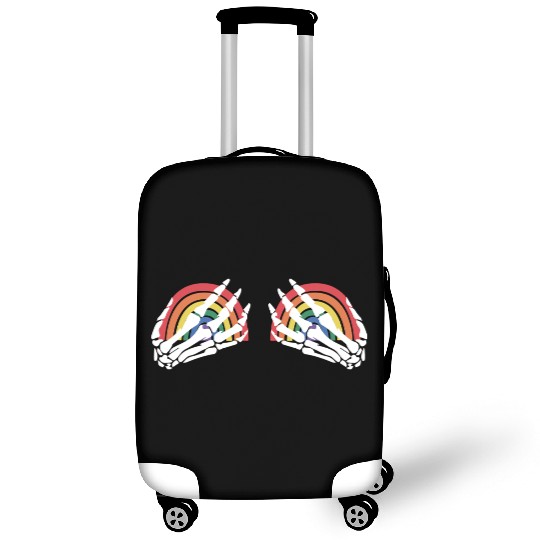 LGBTQ Skeleton Hand Rainbow Luggage Covers