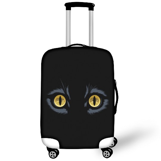 Mysterious Cat Eyes with Intriguing Yellow Gaze Luggage Covers