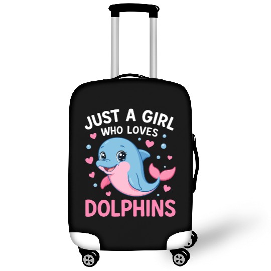 Just A Girl Who Loves Dolphins Summer Ocean Animal Luggage Covers
