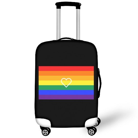 Rainbow Heart Pride Flag Luggage Covers