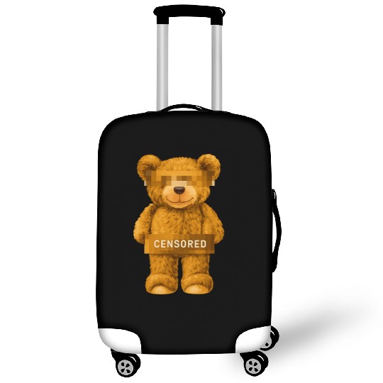 Censored Teddy Bear Luggage Covers