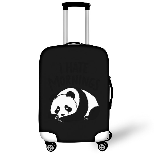 Panda I Hate Mornings Saying Luggage Covers