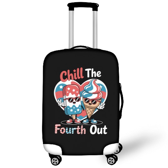 Chill The Fourth Out Patriotic Ice Cream Popsic Luggage Covers
