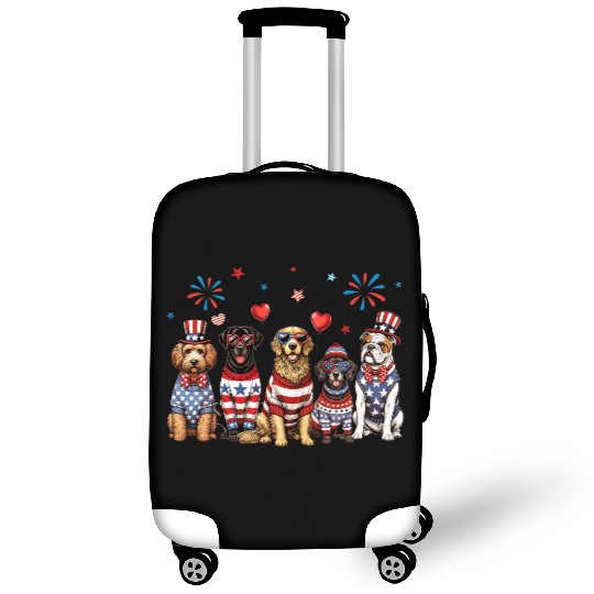 Patriotic Dogs Luggage Covers