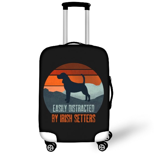 Easily Distracted By Irish Setters Dog Walking Luggage Covers