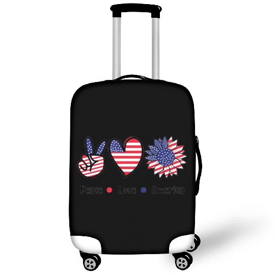 Peace Love America Luggage Covers